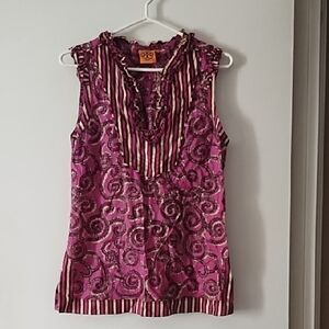 TORY BURCH Cotton Sleeveless Blouse 10
